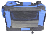 YES4PETS Large Foldable Soft Dog Cat Puppy Crate Bag With Curtain-Blue V278-SC7052-L_BLUE