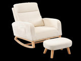 Levede Rocking Chair Ottoman Footrest With Side Pocket CH1146-BG