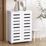 Artiss Shoe Rack Storage Cabinet 20 Pairs 5-tier White Alster FUR-W-SHOE-LVD02-WH