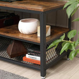 Industrial TV Stand 60 Inches, Rustic Brown V178-38284