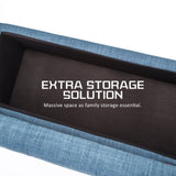 Storage Ottoman Stool 102cm Fabric DARK BLUE V274-FT-GQ003-DBU