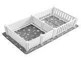 Dog Whelping Box, 1.86x0.97x0.5 m, Plastic Dog Whelping Pen with Adjustable Height Door, Puppy V952-GYZXZHZHSLBDGWMS0001V0