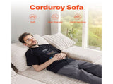 210 cm Oversized Double Chaise Lounge, Corduroy Fabric Sectional Sofa, Cozy Deep Seat Loveseat Sofa V952-CGBYSRSFYSS8Y3HFQ001V0