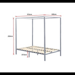 4 Four Poster Queen Bed Frame V63-819523