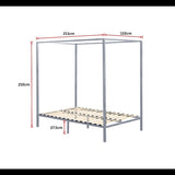 4 Four Poster Queen Bed Frame V63-819523