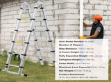 Telescoping Extension Ladder 12.5FT A-Shape w/ Stabilizer Bar for RV V952-AZXSSLTNLSLK7NWR8V0