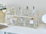 Transparent Double Layer Storage Rack Desktop Cosmetic Storage Rack Accessories Organizer for V1294-YM0703-3117230121911