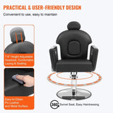 VEVOR Salon Chair, Hydraulic Recliner Barber Chair for Hair Stylist, 360 Degrees Swivel 90&deg;-130&deg; V952-SLYZ2534485YD92F0V0