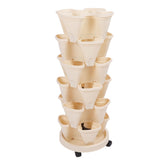 Stackable Flower Pot Multi Layer Waterproofing Space Saving Stable Vertical Garden Planter for Home V1294-YM0901-3111250073711