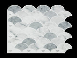 Tiles 3D Peel and Stick Wall Tile Fish Scale Mosaic 10 Sheets V63-837111