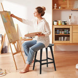 2X Wooden Bar Stool Padded PU Leather Dining Chair KANSO 65cm BLACK V274-FT-BSWO-AM552P-BK2