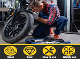 3 Pcs Tire Iron Kit Include 2 Pcs 10" Motorcycle Tire Spoons and a 15" Arc Levers Changing Repair V1258-DP02-C-3064
