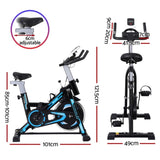 Everfit Spin Bike Exercise Bike 13KG Flywheel Fitness 150kg capacity EB-B-SPIN-03-BK