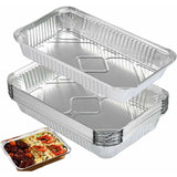 25 pcs Aluminum Foil Trays Barbecue Accessory For Cooking, ROasting, Baking, Freezing And Storing V1188-MS-227-0654