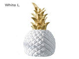 L Size White Pineapple Ornament Resin Artificial Pineapple Figurine Stature for Living Room Bedroom V1294-YM0901-210303ZB06-6
