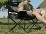 Levede Folding Camping Chair Extra Large Outdoor Portable Fishing Travel Seat OD1073-BK-AU