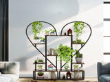 Fin Merge/Separate Metal Plant Stand Heart Shape Ladder Book Shelf For Indoor Garden V767-JJ-XZ1241-S