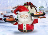 Christmas Snowman Treats Holder Santa Holding Tray Fruit Bowl Rack Resin Home Party Food Snack V1294-YM0523-10321191