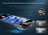 White Portable 200X Clip-On Microscope Lens for Smartphone - HD Pocket Magnifier with CPL Filter and V888-ELOSUNG32961