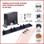 1000KG Auto Slide Sliding Gate Opener Automatic w 4m Rail V63-823141