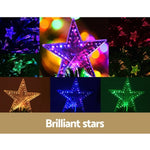 Jingle Jollys 2.4m Christmas Tree Optic Fibre LED Xmas tree Multi Colour XM-TR-LED-8F-GR