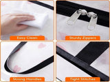 4 Piece Transparent Clothing Storage Bag Set with Zipper, 60 L, 60 x 42 x 24 cm V1237-MS-912-019
