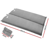 Weisshorn Self Inflating Mattress Camping Sleeping Mat Air Bed Double Set Grey CAMP-MAT-SUE-SIN-GREYX2