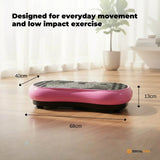 Social Hike Vibration Plate Exercise Platform - Vibrating Workout Machine Pink V238-SUPDZ-48198953222