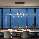 BAMDECOR A202 Modern LED Linear Pendant Lights with Dimmable LED 1.8 Meters V255-BAM-A202-1.8-BLK