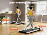 Everfit Treadmill Electric Walking Pad Incline Under Desk 380mm White TMILL-380H-INC-WH