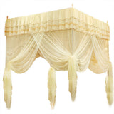 Luxury PrincessThree Side Openings Post Bed Curtain Canopy Netting Mosquito Net Bedding V1294-YM0901-JY19727-03