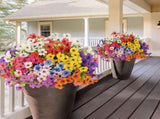 7 Heads 35 Mesh Eucalyptus Violet Yellow 21 Bunches V1221-7-HEADS-35-MESH-EUCALYPTUS-VIOLET-YELLOW-21-BUNCHES