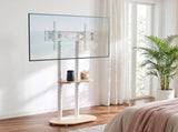 Artiss Mobile TV Floor Stand 40-75" Bracket Universal Adjustable Shelves Wheels TV-MOUN-4075-WH