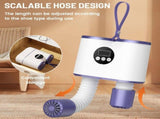 Portable Electric Shoe Dryer with Digital Timer and Telescopic Tubes, Fast Drying for Boots, Shoes, V1237-ZY-917-133