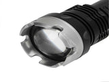 Super Bright Zoomable Flashlight USB Rechargeable Waterproof Aluminum Outdoor Torch V1263-JX-4286