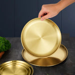 SOGA 17cm Premium Gold Grilling Plate Durable, Heat Resistant Perfect for BBQs and Outdoor Cooking VICPLATE58