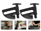 2-Pack Black Vehicle Tire Hub Changer Auto Bead Clamps with Easy Pull-Out Design for Tire V1192-AZ-W-30593