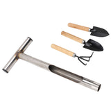 Soil Sample Probe Stainless Steel T Handle Soil Test Kits with 4 Reusable Sample Bags 3 Garden Tools V1294-YM0901-3111240068911