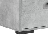 Dressing Chest With 6 Storage Drawers MDF Mirror Combination of Black & Cement Colour V43-TBY-COP