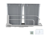 Pull-Out Trash Can, 27 QT x2 Double Under Mount Kitchen Waste Container, Heavy Duty Garbage V952-CFLJTDTHSST5PSCNSV0