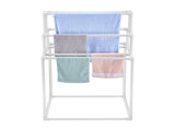 8 Bar Freestanding PVC Towel Rack Outdoor Pool Towel Holder Stand for Hot Tub Bathroom Spa White V767-VVR-PTMJJJXBS8GCN52QDV0