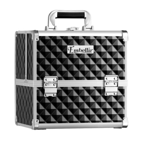 Embellir Makeup Case Beauty Organiser Bag Travel Large Cosmetic Storage Portable CASE-MR-3T-DIBK