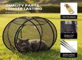 Clearance!360&deg Panoramic Rolling Cat Playpen - Indoor & Outdoor Safe Enclosure, One-Click Setup & V1366-AZ2-W-24746