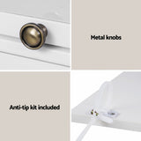 Artiss 5-Tier Display Cabinet Storage Bookshelf Clear Shelf White FUR-T-DSHELF-03-WH