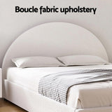 Artiss Bed Frame Gas Lift Strorage Beds Base Platform Boucle Fabric Queen ELLA BFRAME-G-ELLA-Q-BG-ABC