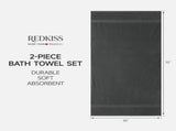 Cotton Bath Sheets Set of 2-70" x 35" Extra Large Soft Bath Towel for Adults, Absorbent & V1258-DP02-F-494