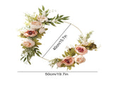 Simulation Peony Wreath Home Door Decorations Wall Hanging Artificial Peony Wreath Wedding Courtyard V1294-YM0523-220118XU03-4