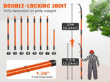 Manual Pole Saw, 2.24 m-8.24 m Extendable Tree Pruner, Sharp Steel Blade High Branches Trimming, V952-SDGZJBXZZK8M8DKWOV0