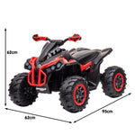 Kahuna GTS99 Kids Electric Ride On Quad Bike Toy ATV 50W - Red CAR-GTS-1199-RD