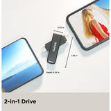SanDisk 256GB iXpand Flash Drive Luxe V28-FUSSAN256GSDIX70N